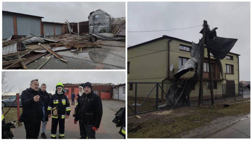 Dramat Sierosławiu, mieszkańcy mówią o trąbie powietrznej! Wichura uszkodziła 30 budynków, w akcji strażacy i Zarządzanie Kryzysowe