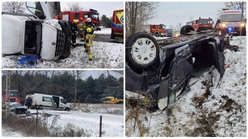 Czarna seria na drogach w regionie: Trzy wypadki, kilkoro poszkodowanych i ogrom służb w akcji [Foto]